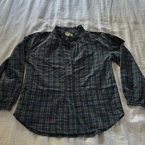 Madewell Plaid Pintuck Shirt